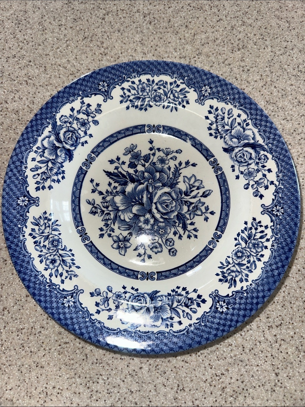 Wood & Sons Blue Rose Soup Bowl - blue Willow